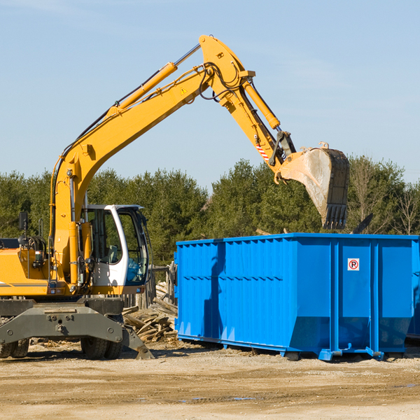 what size residential dumpster rentals are available in Upland